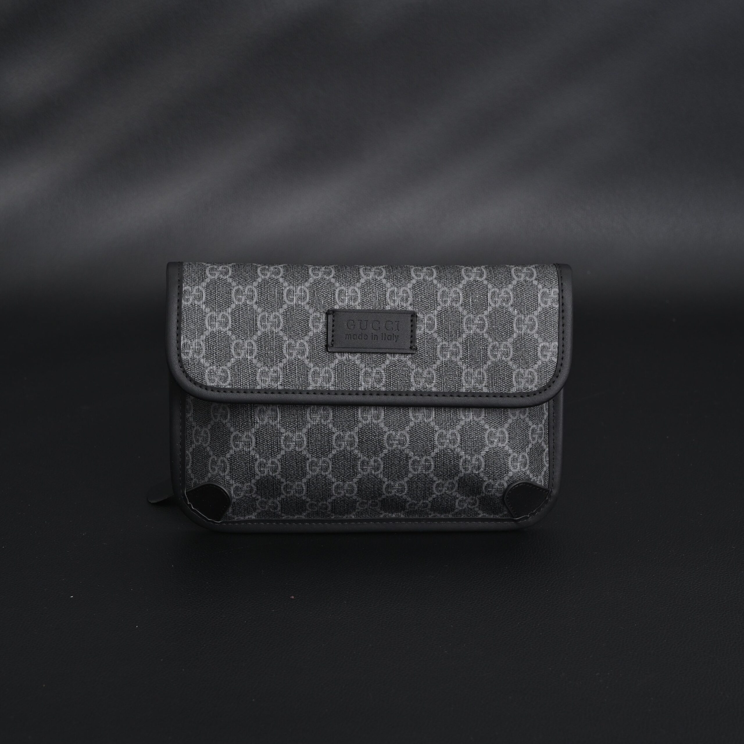 Gucci Ophidia GG Supreme Belt Bag – Black/Grey with Web Strap - Image 3
