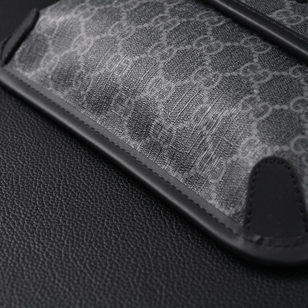 Gucci Ophidia GG Supreme Belt Bag – Black/Grey with Web Strap