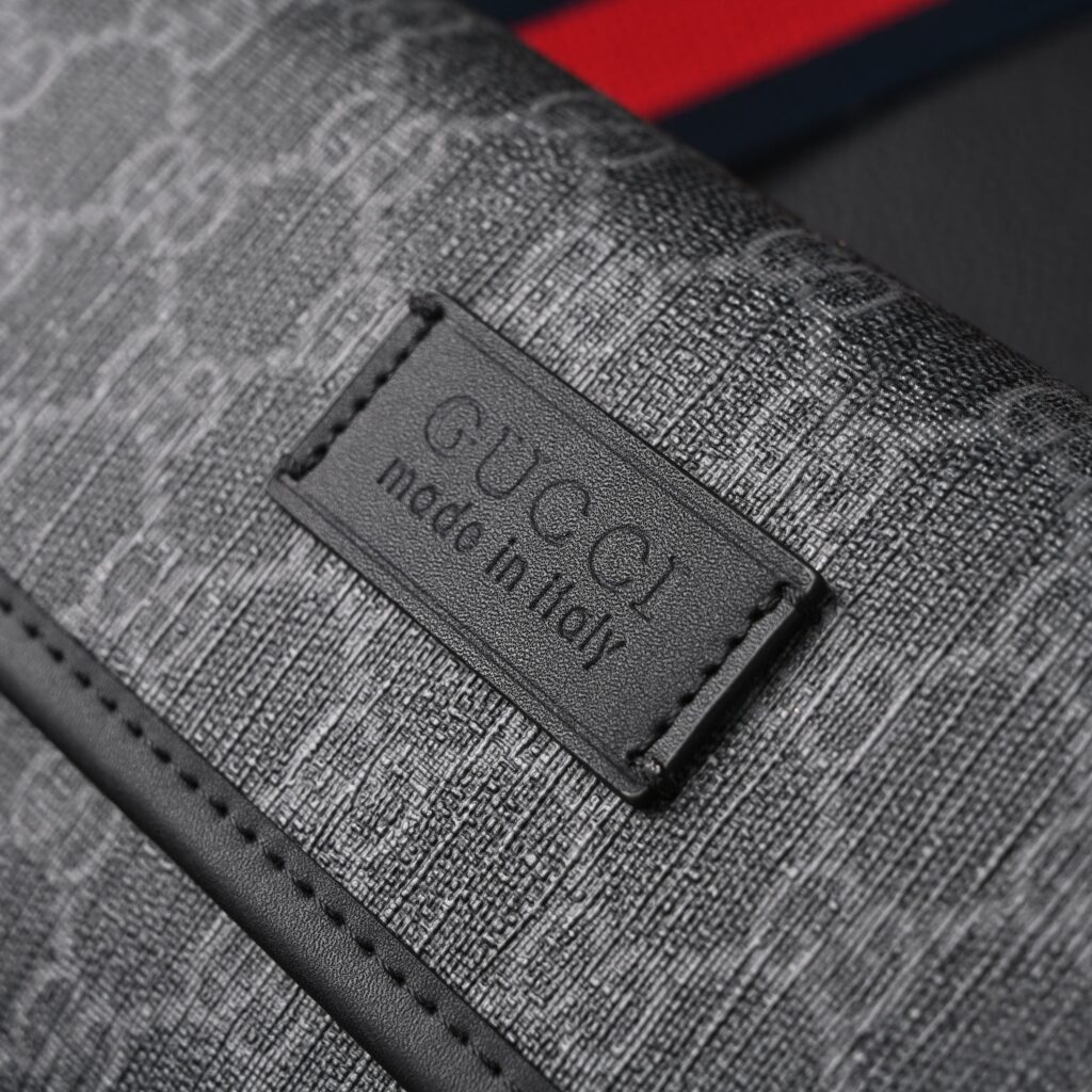 Gucci Ophidia GG Supreme Belt Bag – Black/Grey with Web Strap