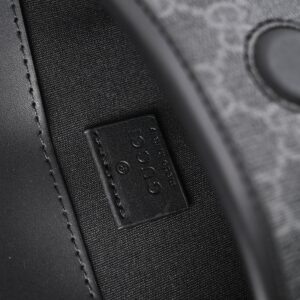 Gucci Ophidia GG Supreme Belt Bag – Black/Grey with Web Strap - Image 13