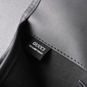 Gucci Ophidia GG Supreme Belt Bag – Black/Grey with Web Strap - Image 14