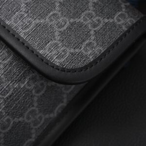 Gucci Ophidia GG Supreme Belt Bag – Black/Grey with Web Strap - Image 15
