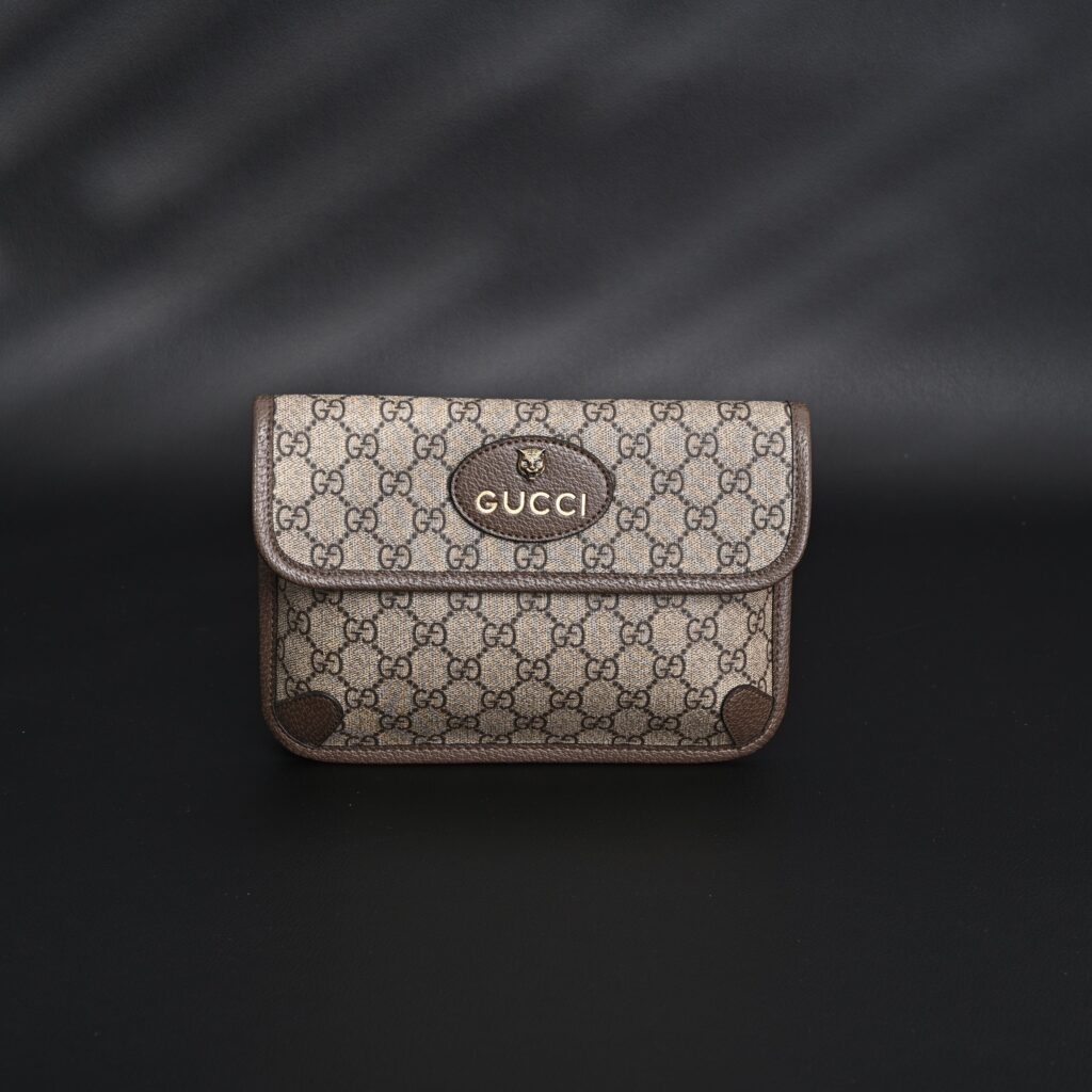 Gucci Ophidia GG Supreme Mini Belt Bag – Beige/Ebony with Web Stripe