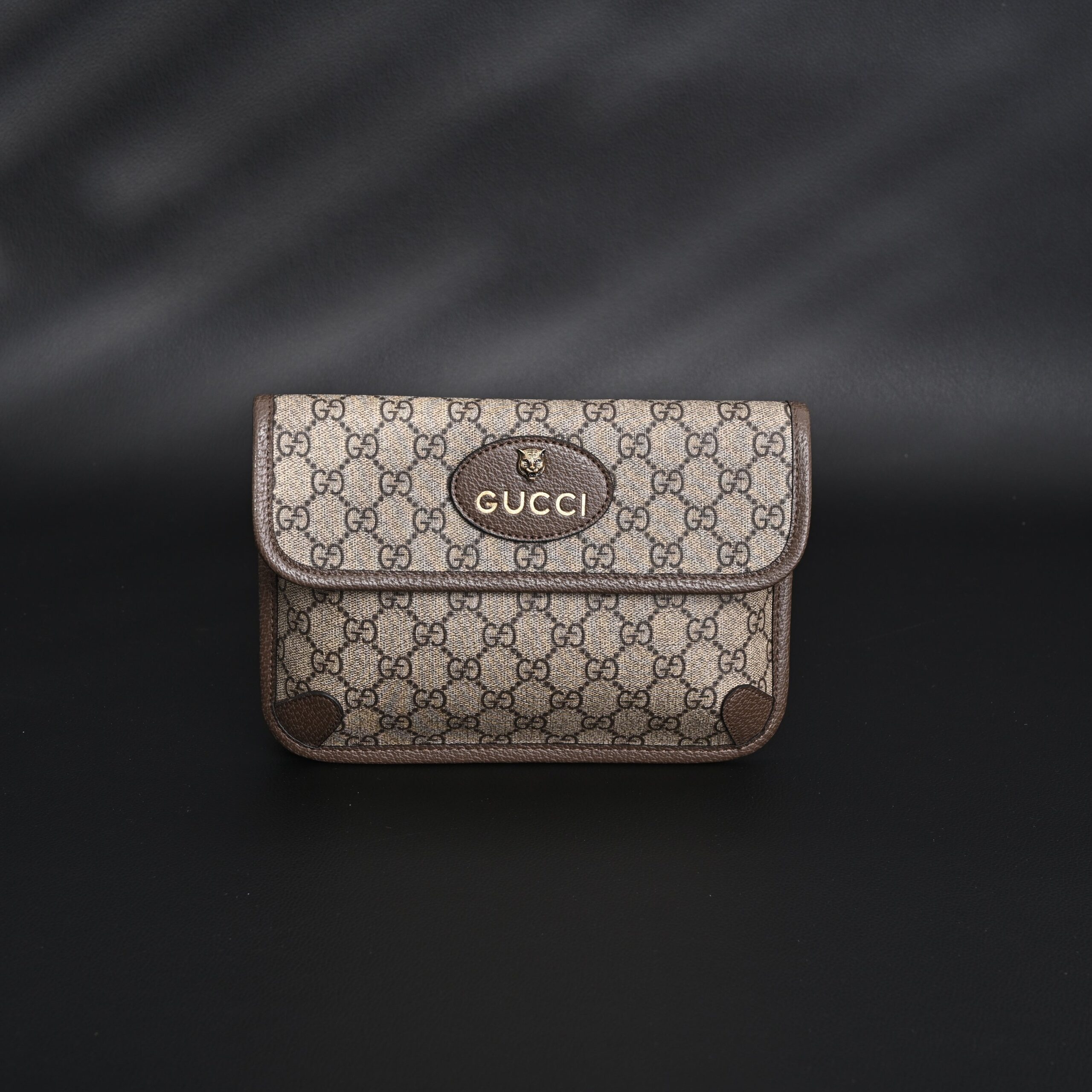 Gucci Ophidia GG Supreme Mini Belt Bag – Beige/Ebony with Web Stripe - Image 3
