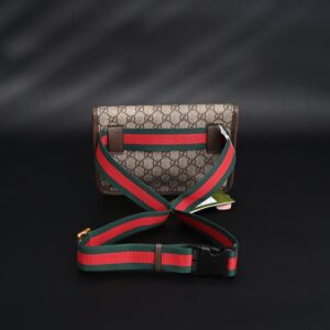 Gucci Ophidia GG Supreme Mini Belt Bag – Beige/Ebony with Web Stripe - Image 5