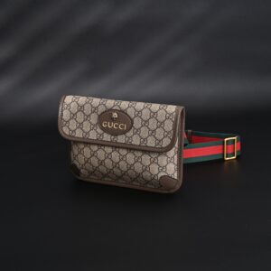 Gucci Ophidia GG Supreme Mini Belt Bag – Beige/Ebony with Web Stripe - Image 7