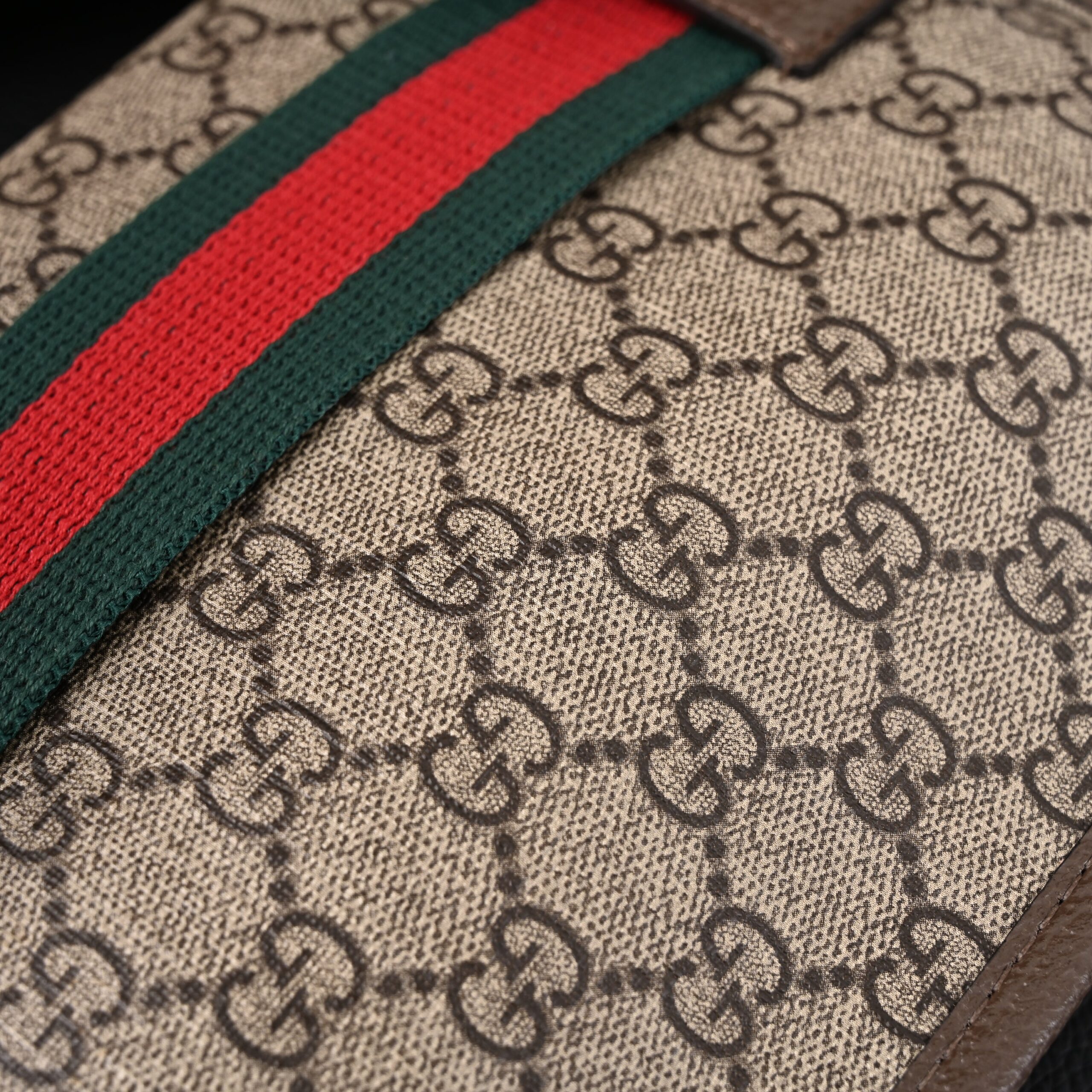 Gucci Ophidia GG Supreme Mini Belt Bag – Beige/Ebony with Web Stripe - Image 12