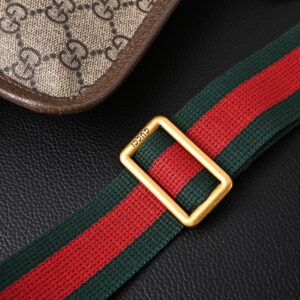 Gucci Ophidia GG Supreme Mini Belt Bag – Beige/Ebony with Web Stripe - Image 13
