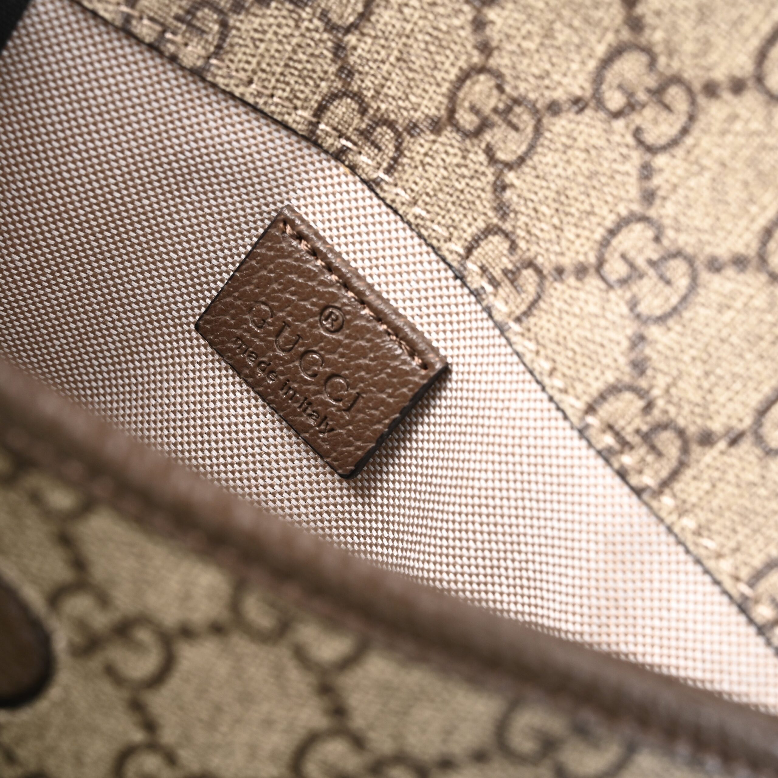 Gucci Ophidia GG Supreme Mini Belt Bag – Beige/Ebony with Web Stripe - Image 15