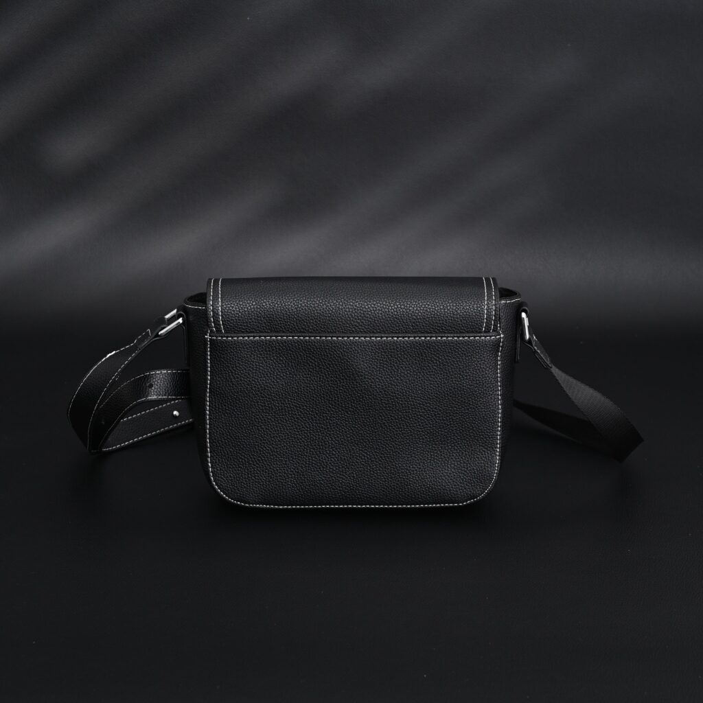 Dior Saddle Crossbody Bag – Black Grained Calfskin with Silver-Tone Hardware