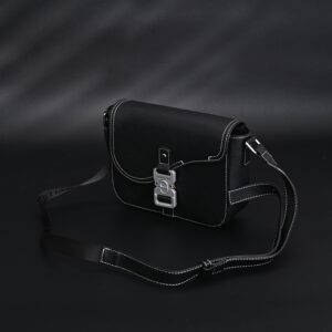 Dior Saddle Crossbody Bag – Black Grained Calfskin with Silver-Tone Hardware - Image 7