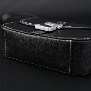 Dior Saddle Crossbody Bag – Black Grained Calfskin with Silver-Tone Hardware - Image 8
