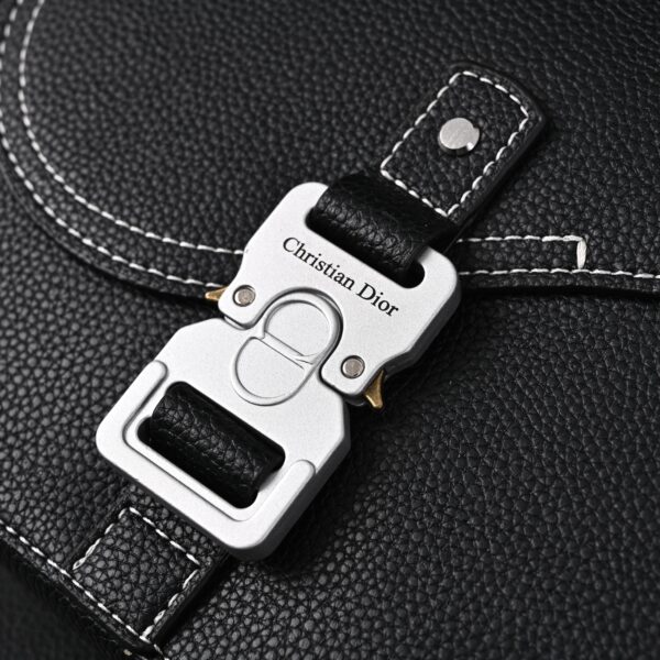 Dior Saddle Crossbody Bag – Black Grained Calfskin with Silver-Tone Hardware