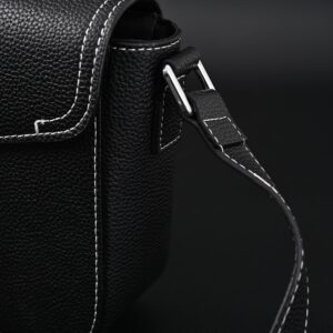 Dior Saddle Crossbody Bag – Black Grained Calfskin with Silver-Tone Hardware - Image 10