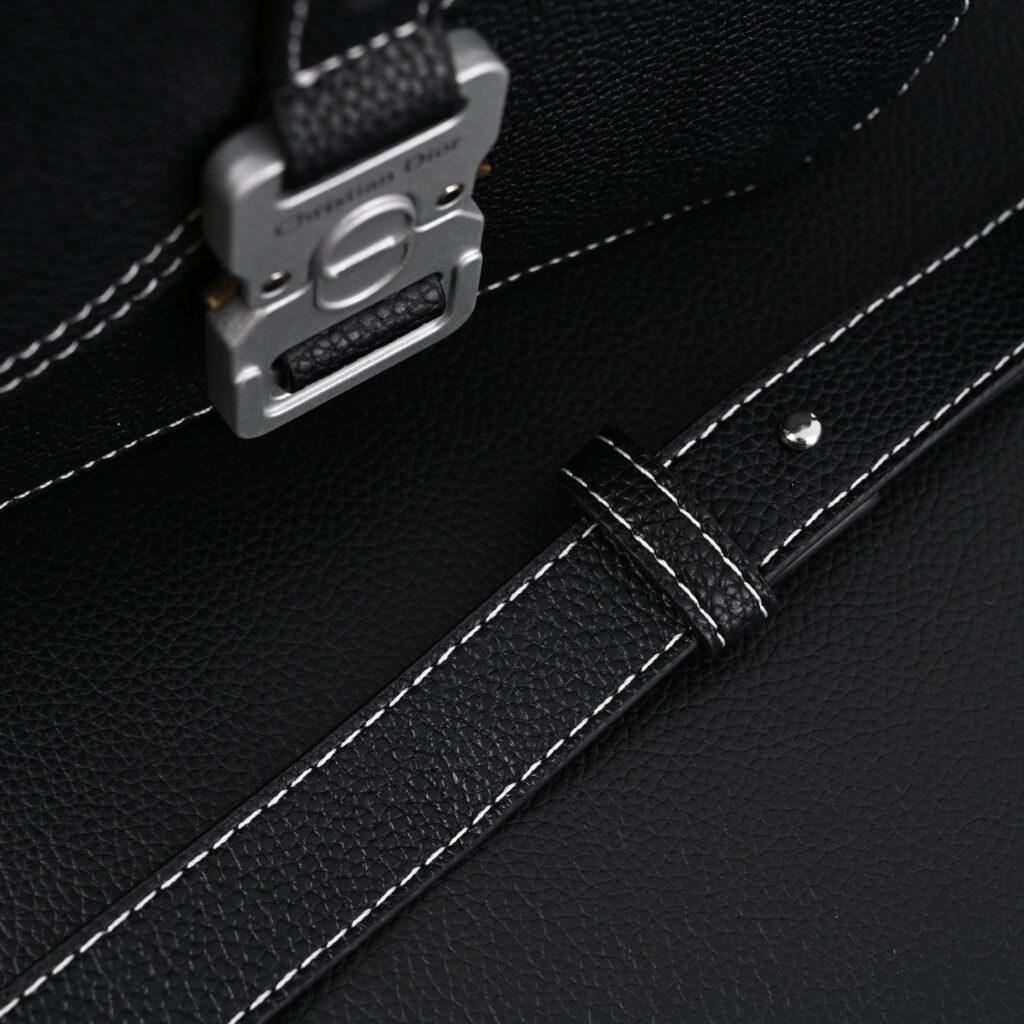 Dior Saddle Crossbody Bag – Black Grained Calfskin with Silver-Tone Hardware