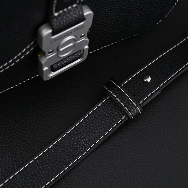 Dior Saddle Crossbody Bag – Black Grained Calfskin with Silver-Tone Hardware