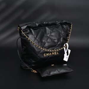 Chanel 19 Flap Bag – Black Quilted Lambskin with Gold & Ruthenium Hardware - Image 2