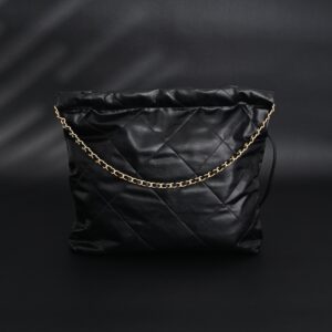 Chanel 19 Flap Bag – Black Quilted Lambskin with Gold & Ruthenium Hardware - Image 5
