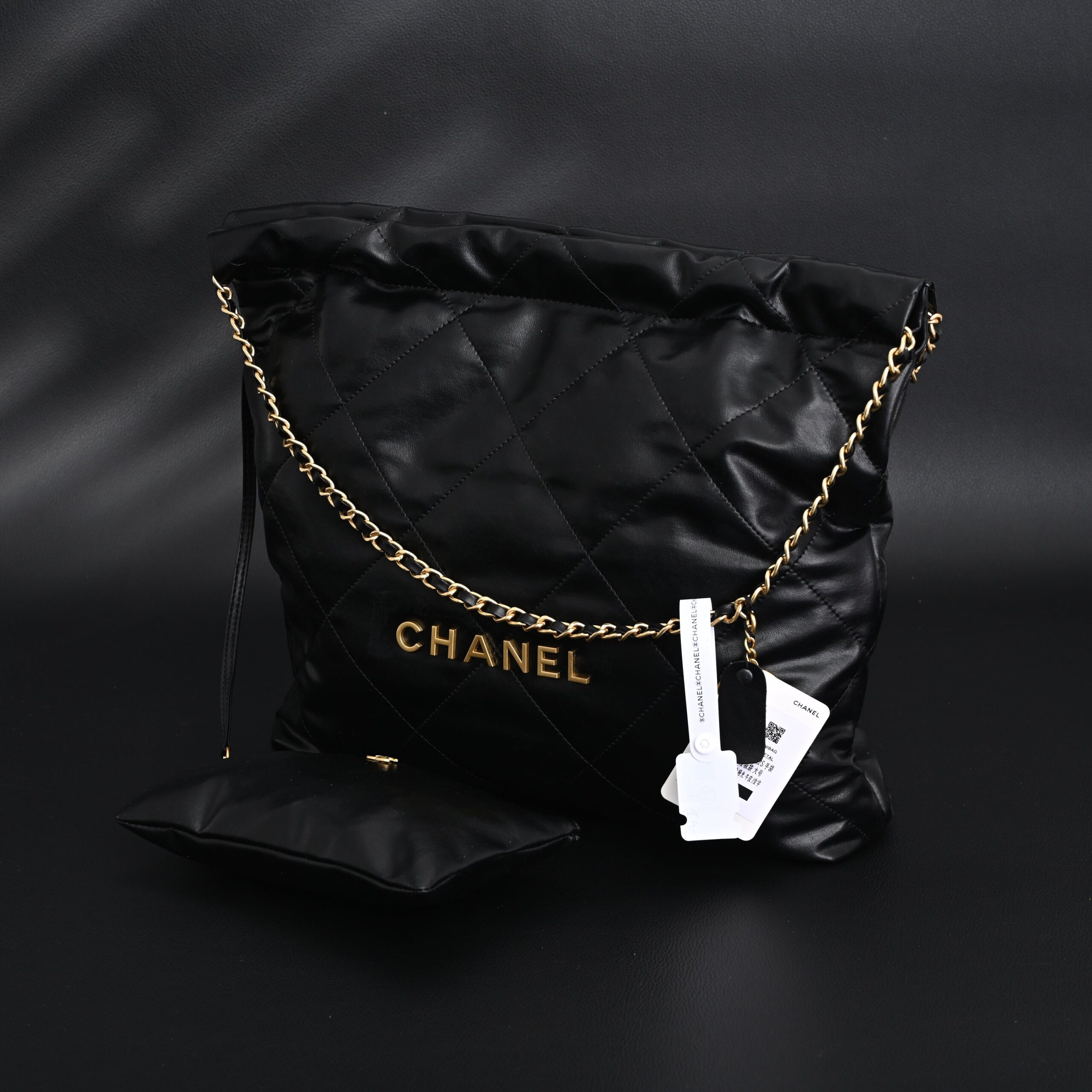 Chanel 19 Flap Bag – Black Quilted Lambskin with Gold & Ruthenium Hardware - Image 7