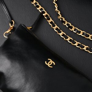 Chanel 19 Flap Bag – Black Quilted Lambskin with Gold & Ruthenium Hardware - Image 10