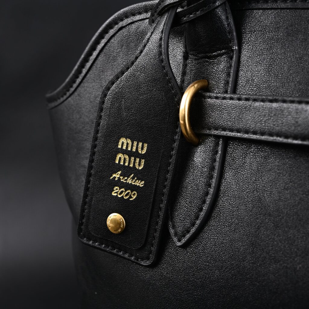 Miu Miu Leather Tote Bag – Classic Black