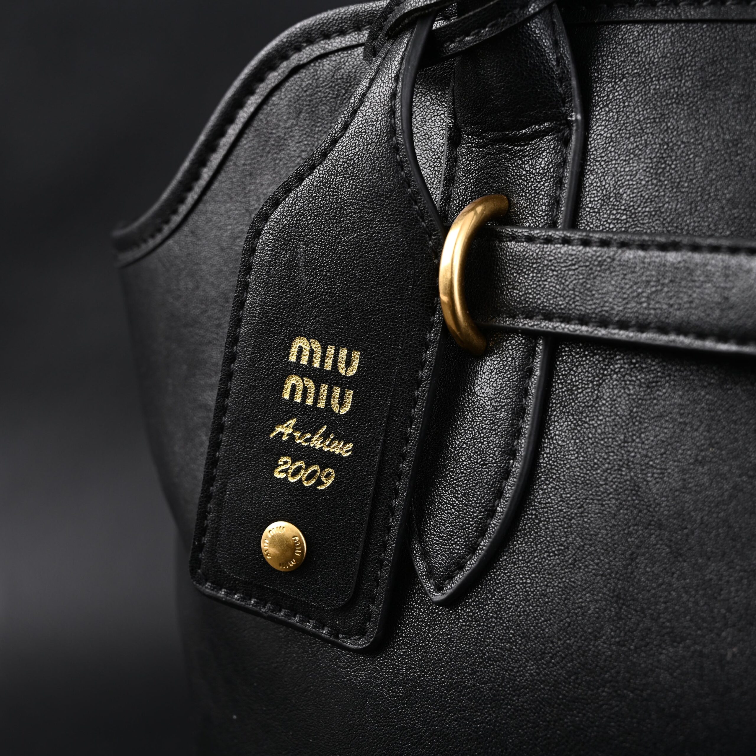Miu Miu Leather Tote Bag – Classic Black - Image 9
