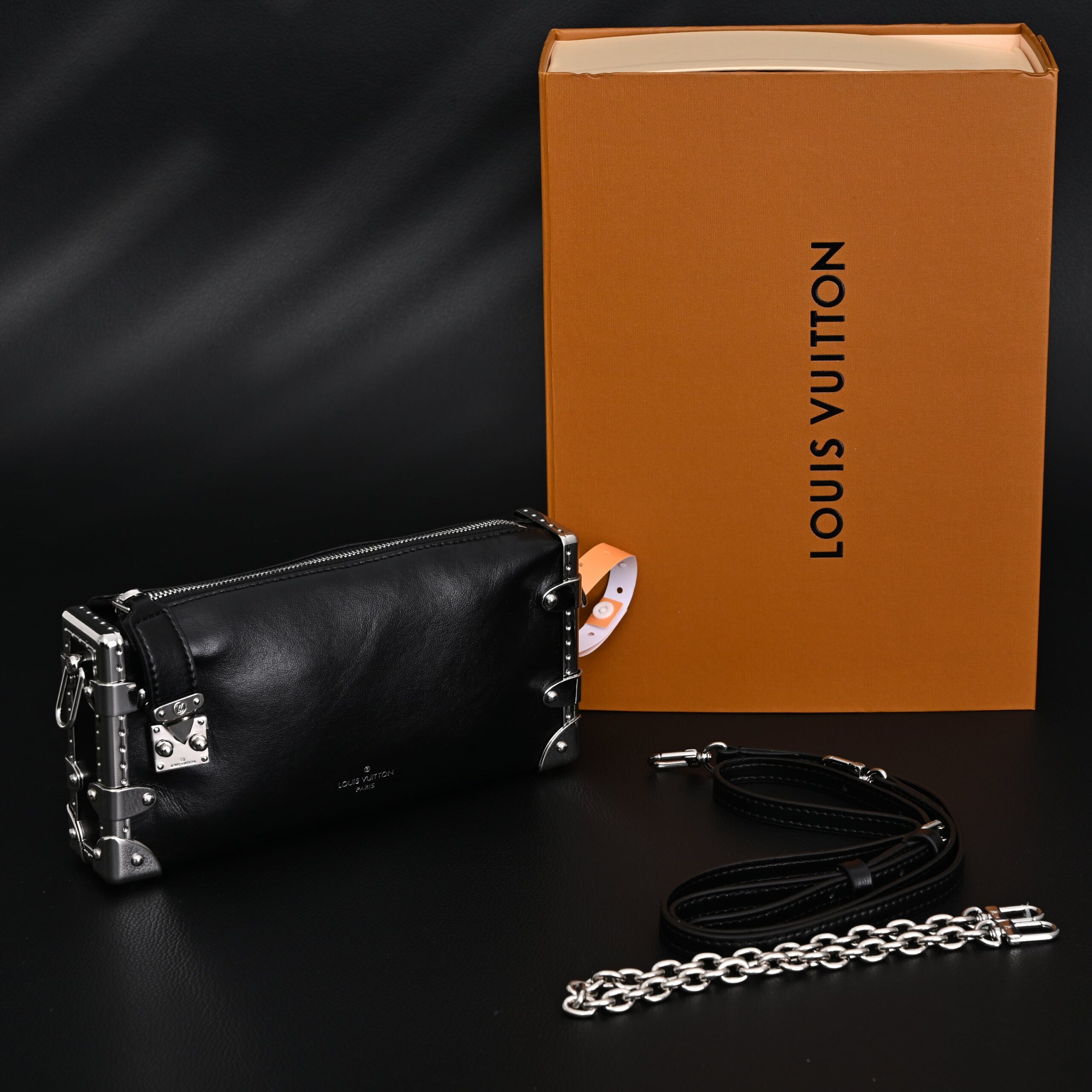 Louis Vuitton Soft Trunk Monogram Black Leather Crossbody Bag - Image 1