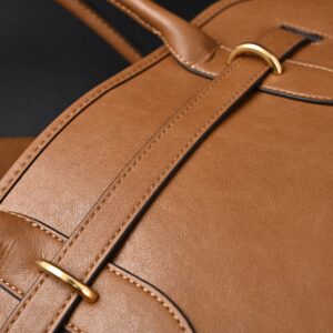 Miu Miu Leather Tote Bag – Elegant Caramel Brown - Image 4