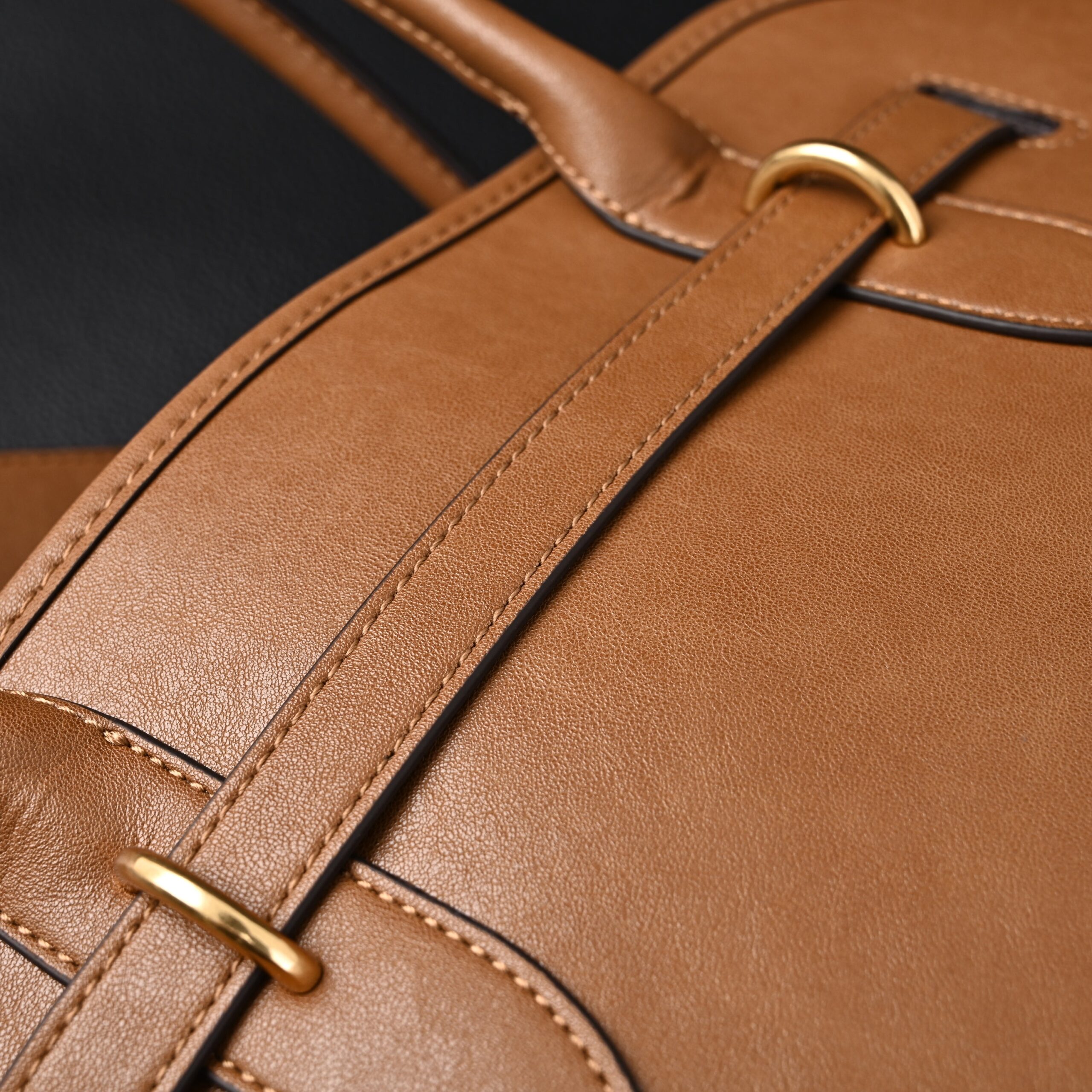Miu Miu Leather Tote Bag – Elegant Caramel Brown - Image 4