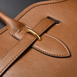 Miu Miu Leather Tote Bag – Elegant Caramel Brown - Image 6