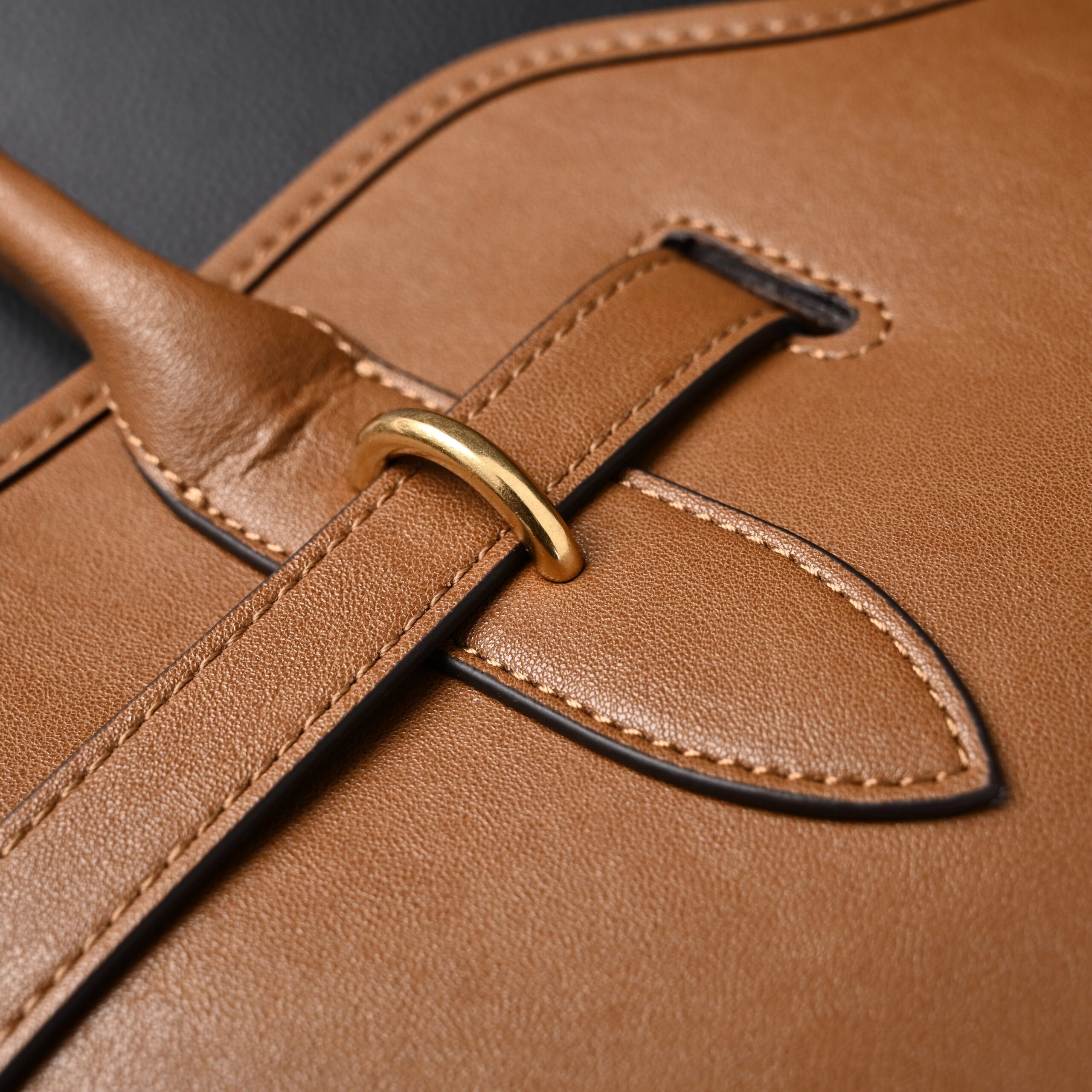 Miu Miu Leather Tote Bag – Elegant Caramel Brown - Image 6