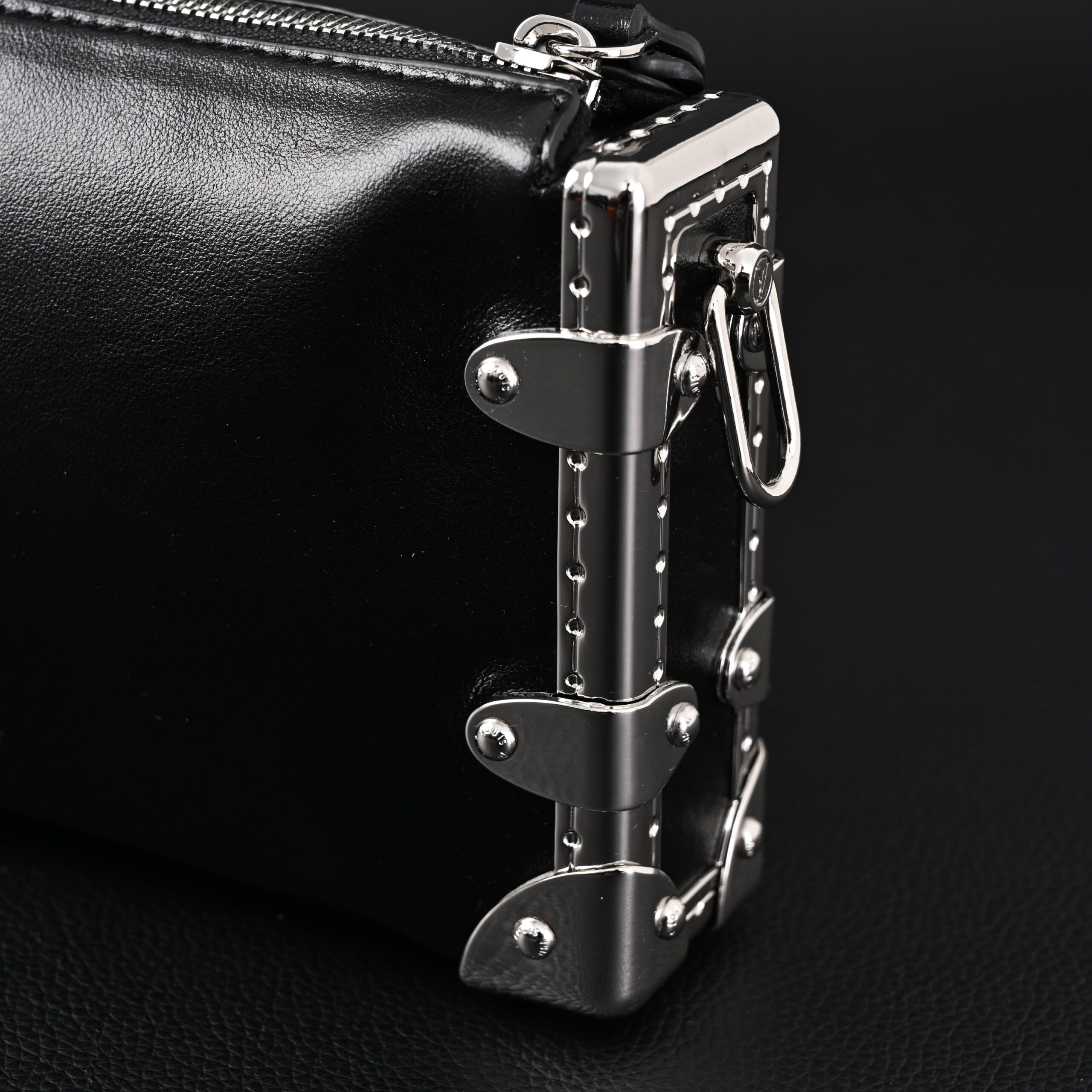 Louis Vuitton Soft Trunk Monogram Black Leather Crossbody Bag - Image 11