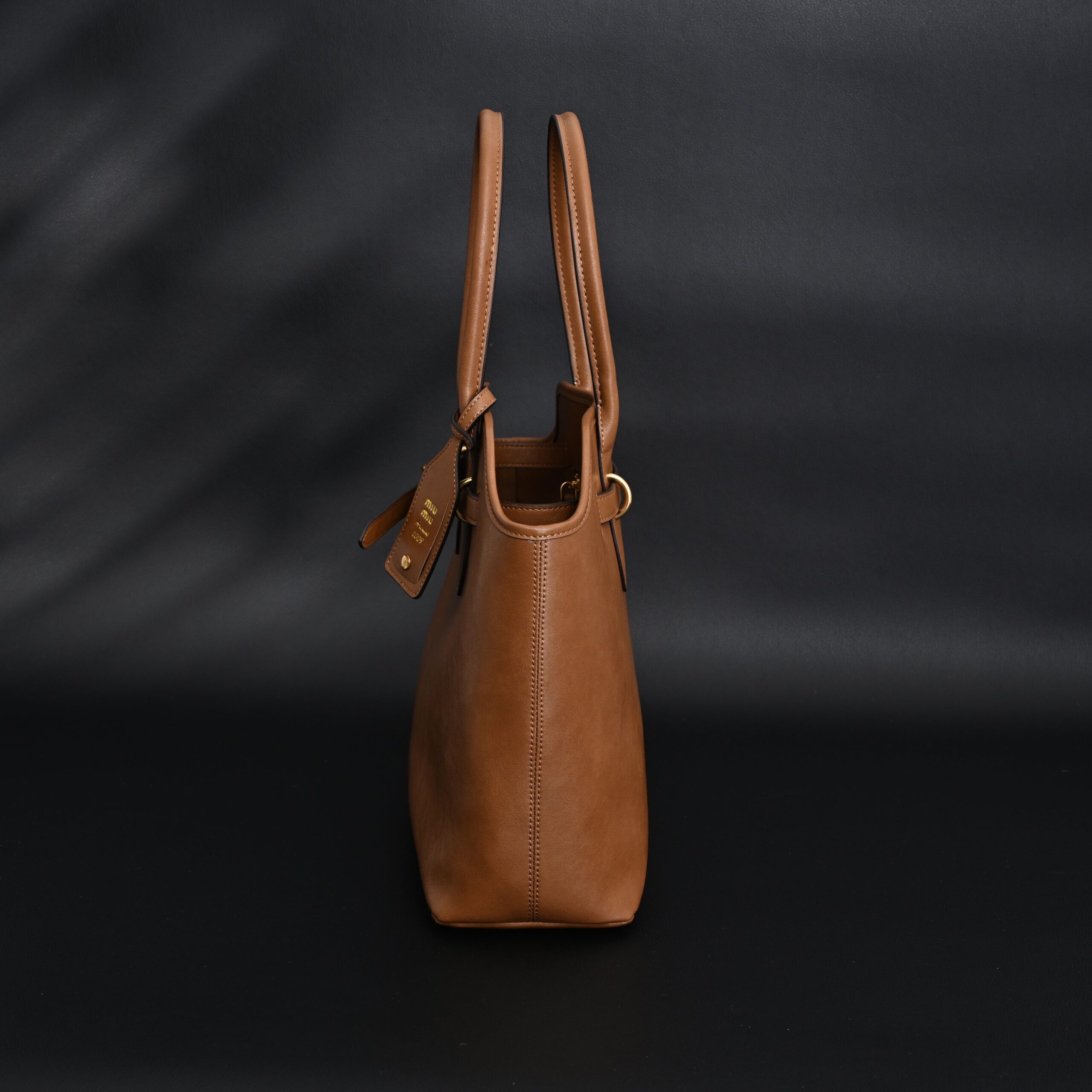 Miu Miu Leather Tote Bag – Elegant Caramel Brown - Image 16