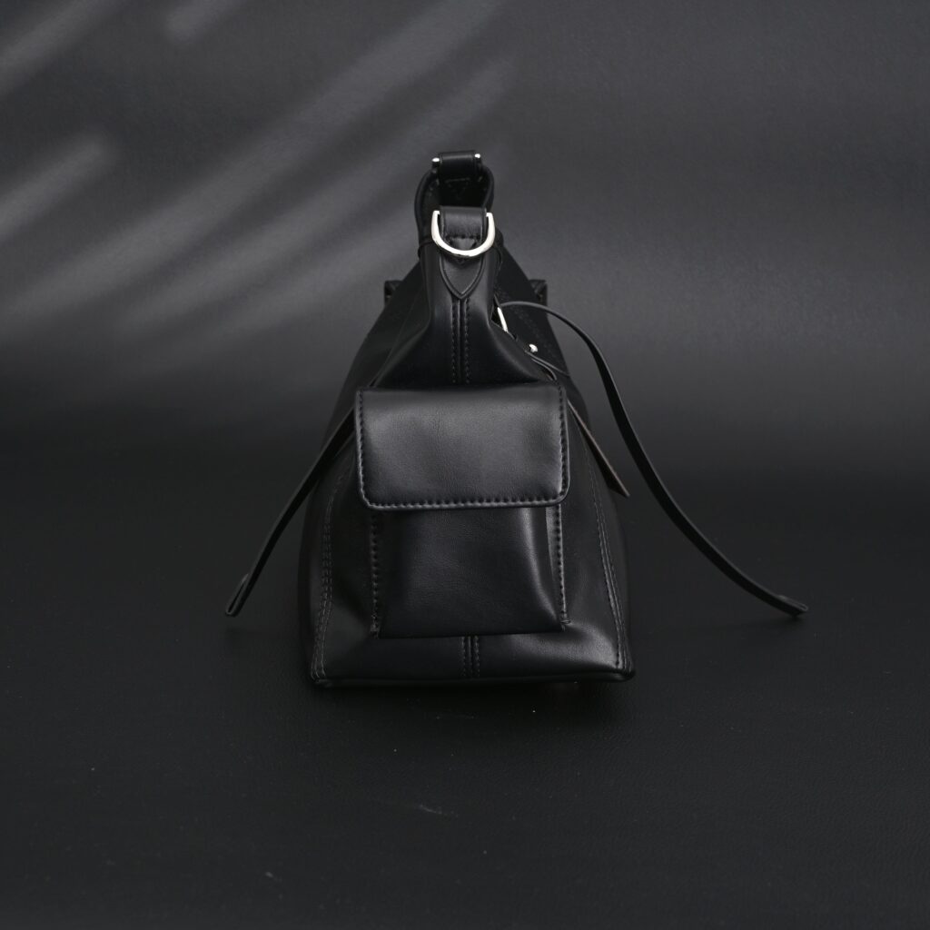 Louis Vuitton Montaigne Black Mahina Leather Shoulder Bag