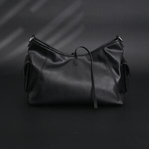 Louis Vuitton Montaigne Black Mahina Leather Shoulder Bag - Image 5
