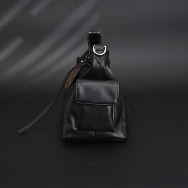 Louis Vuitton Montaigne Black Mahina Leather Shoulder Bag