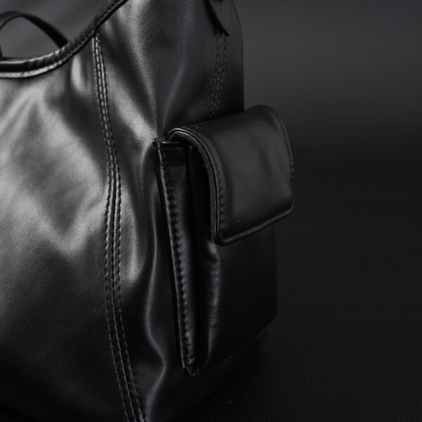 Louis Vuitton Montaigne Black Mahina Leather Shoulder Bag