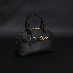 Miu Miu Black Leather Satchel Bag – Medium Structured Tote - Image 3