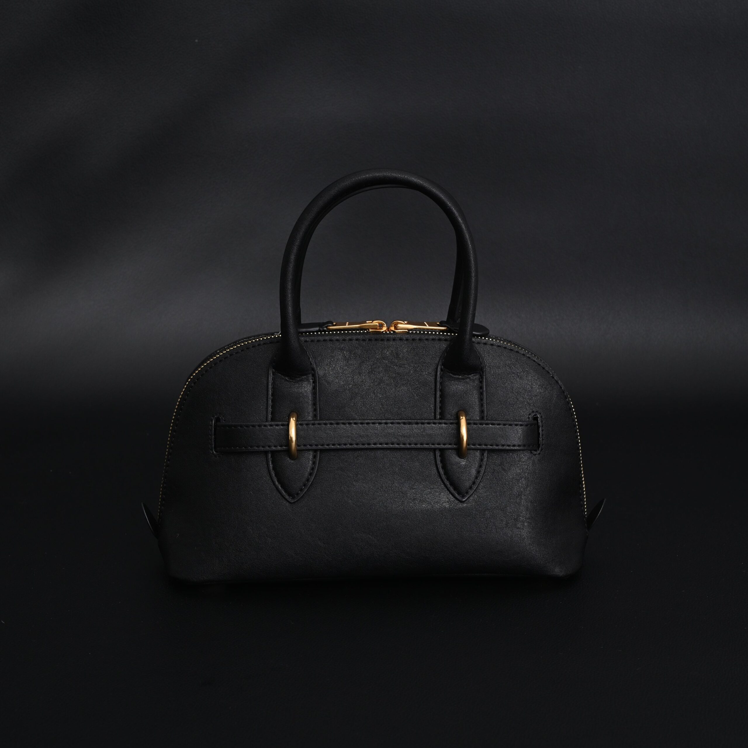 Miu Miu Black Leather Satchel Bag – Medium Structured Tote - Image 5