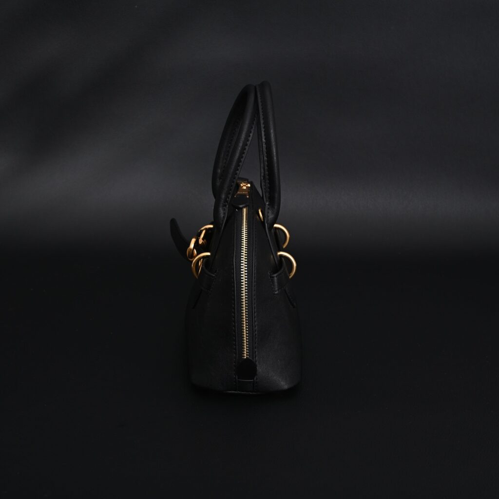 Miu Miu Black Leather Satchel Bag – Medium Structured Tote