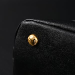 Miu Miu Black Leather Satchel Bag – Medium Structured Tote - Image 9
