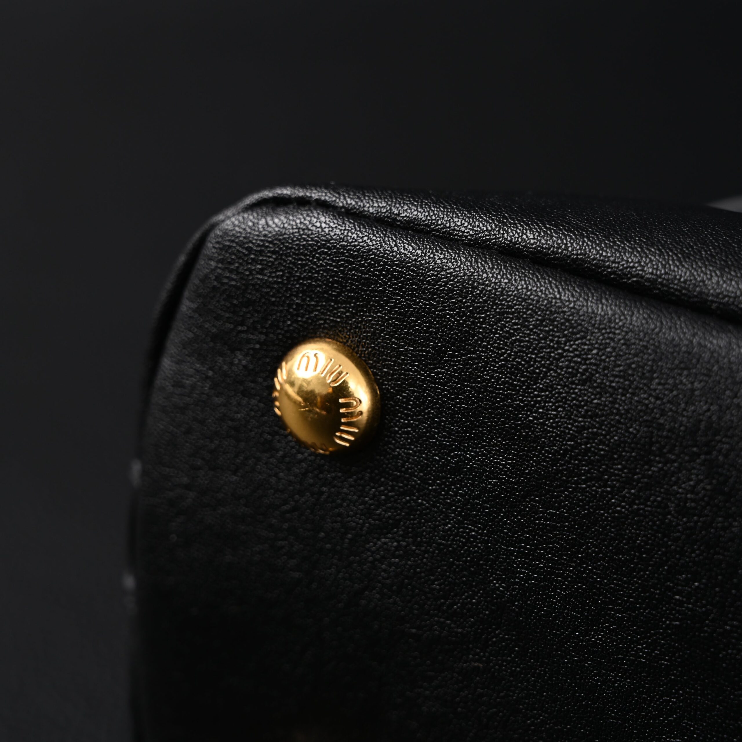 Miu Miu Black Leather Satchel Bag – Medium Structured Tote - Image 9