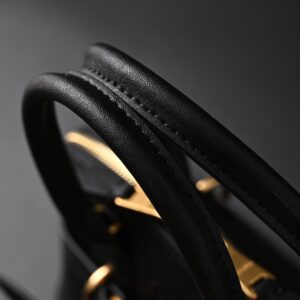 Miu Miu Black Leather Satchel Bag – Medium Structured Tote - Image 11