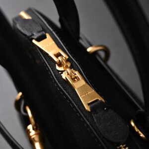 Miu Miu Black Leather Satchel Bag – Medium Structured Tote - Image 12