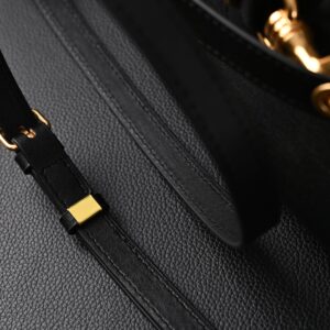 Miu Miu Black Leather Satchel Bag – Medium Structured Tote - Image 16