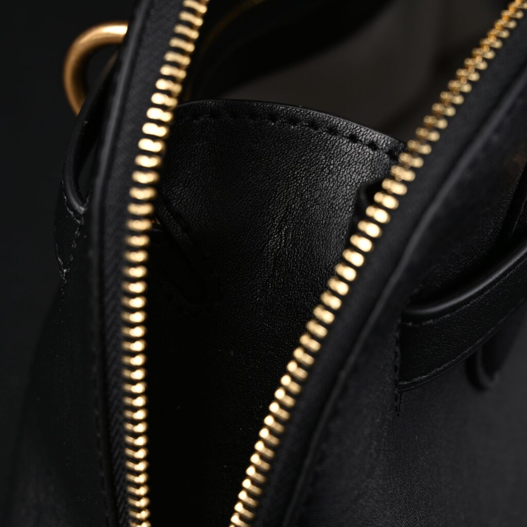 Miu Miu Black Leather Satchel Bag – Medium Structured Tote
