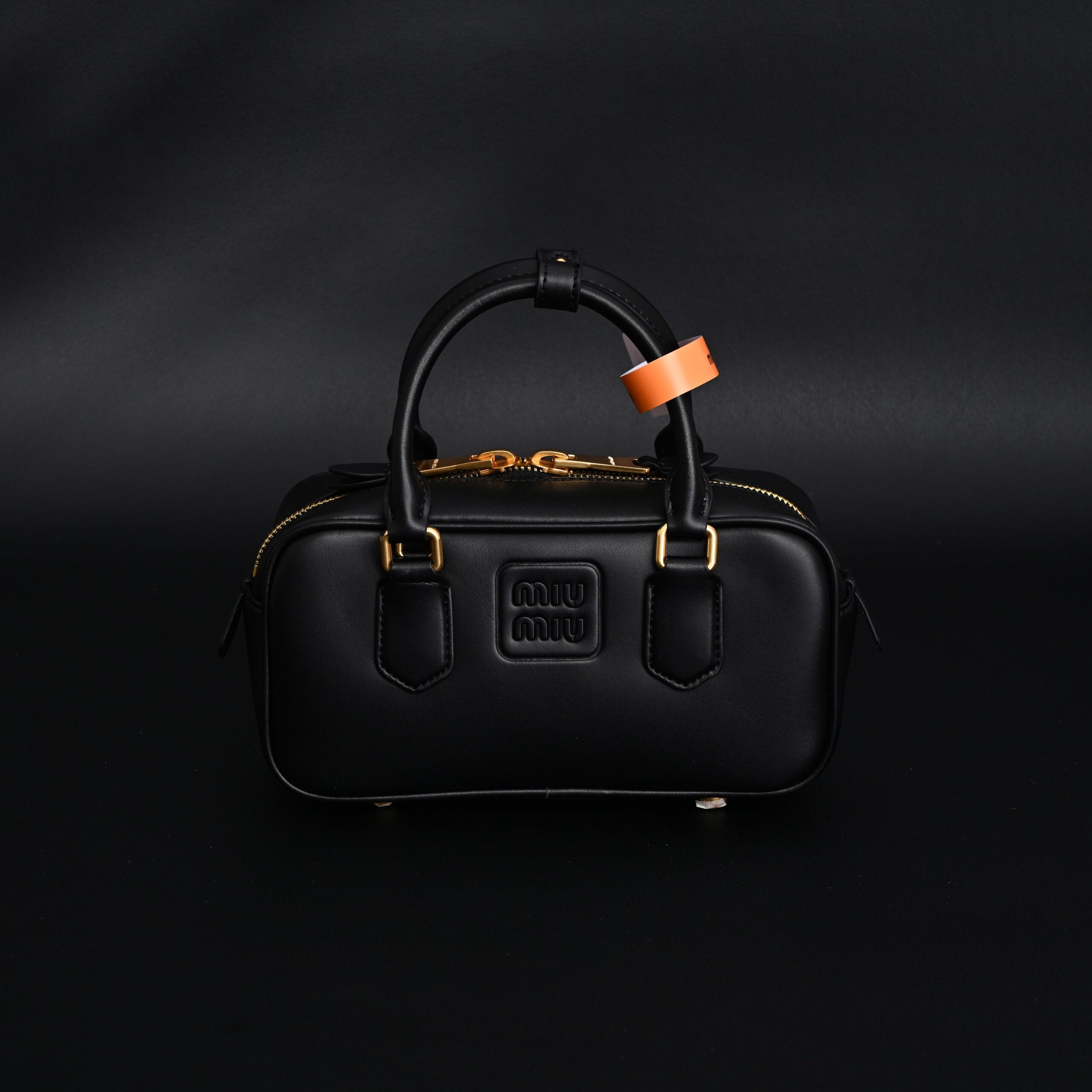 Miu Miu Black Matelassé Leather Satchel Bag – Mini Top Handle - Image 2