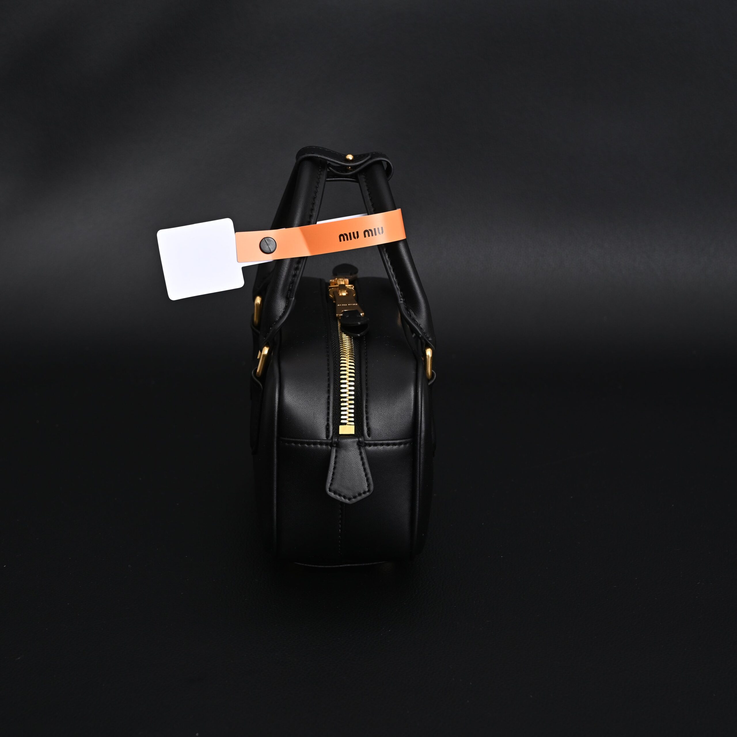 Miu Miu Leather Top Handle Satchel – Classic Black - Image 6