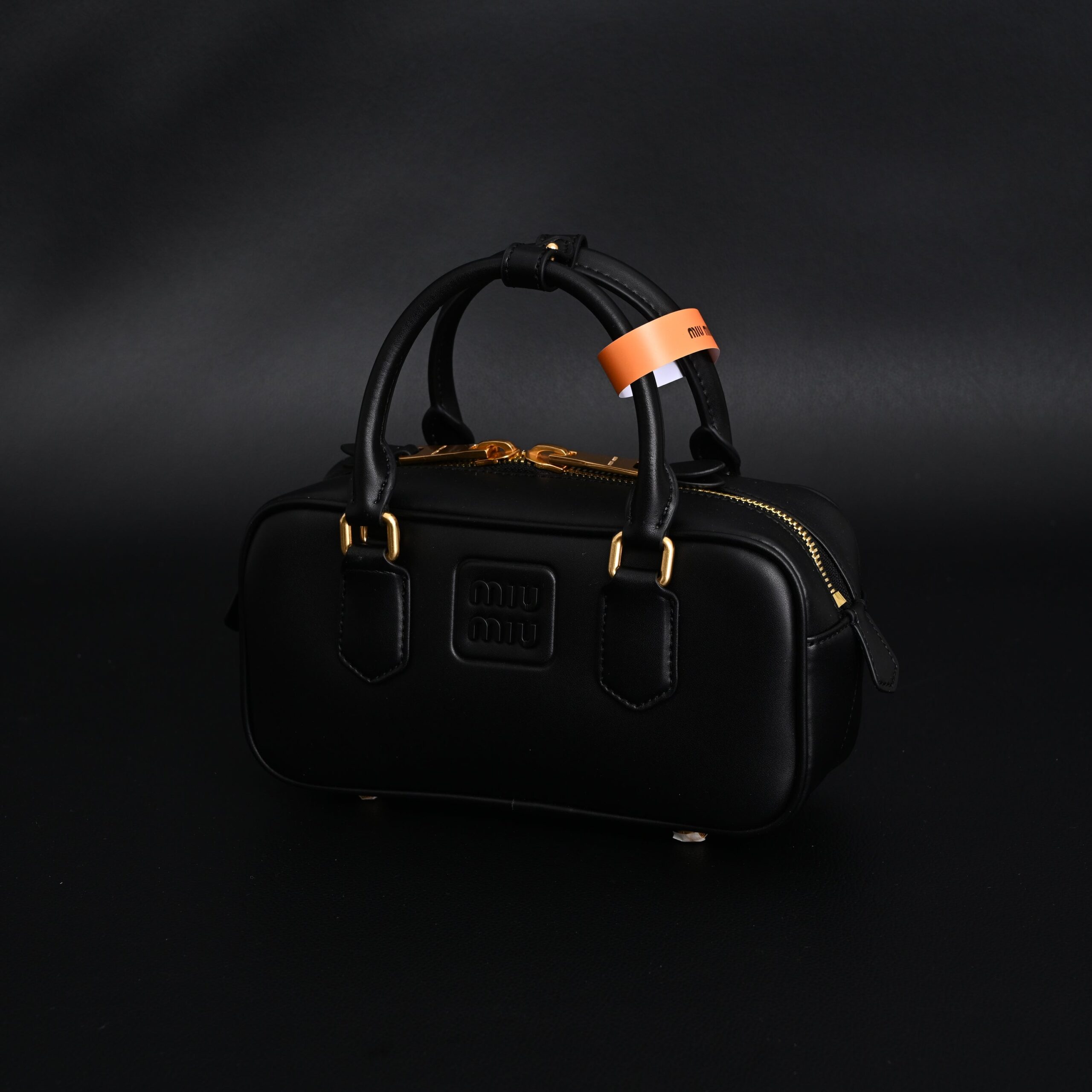Miu Miu Black Matelassé Leather Satchel Bag – Mini Top Handle - Image 7