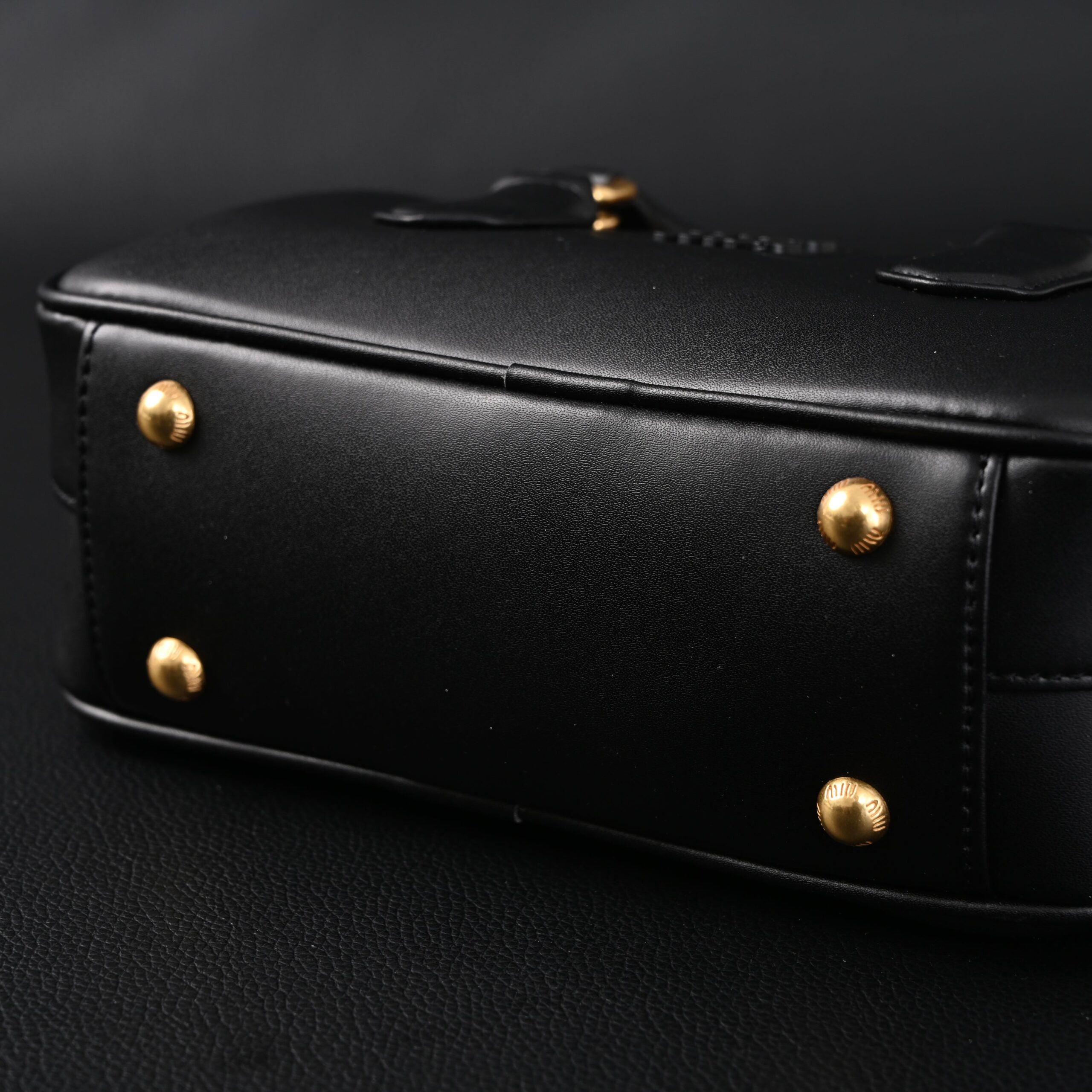 Miu Miu Leather Top Handle Satchel – Classic Black - Image 8